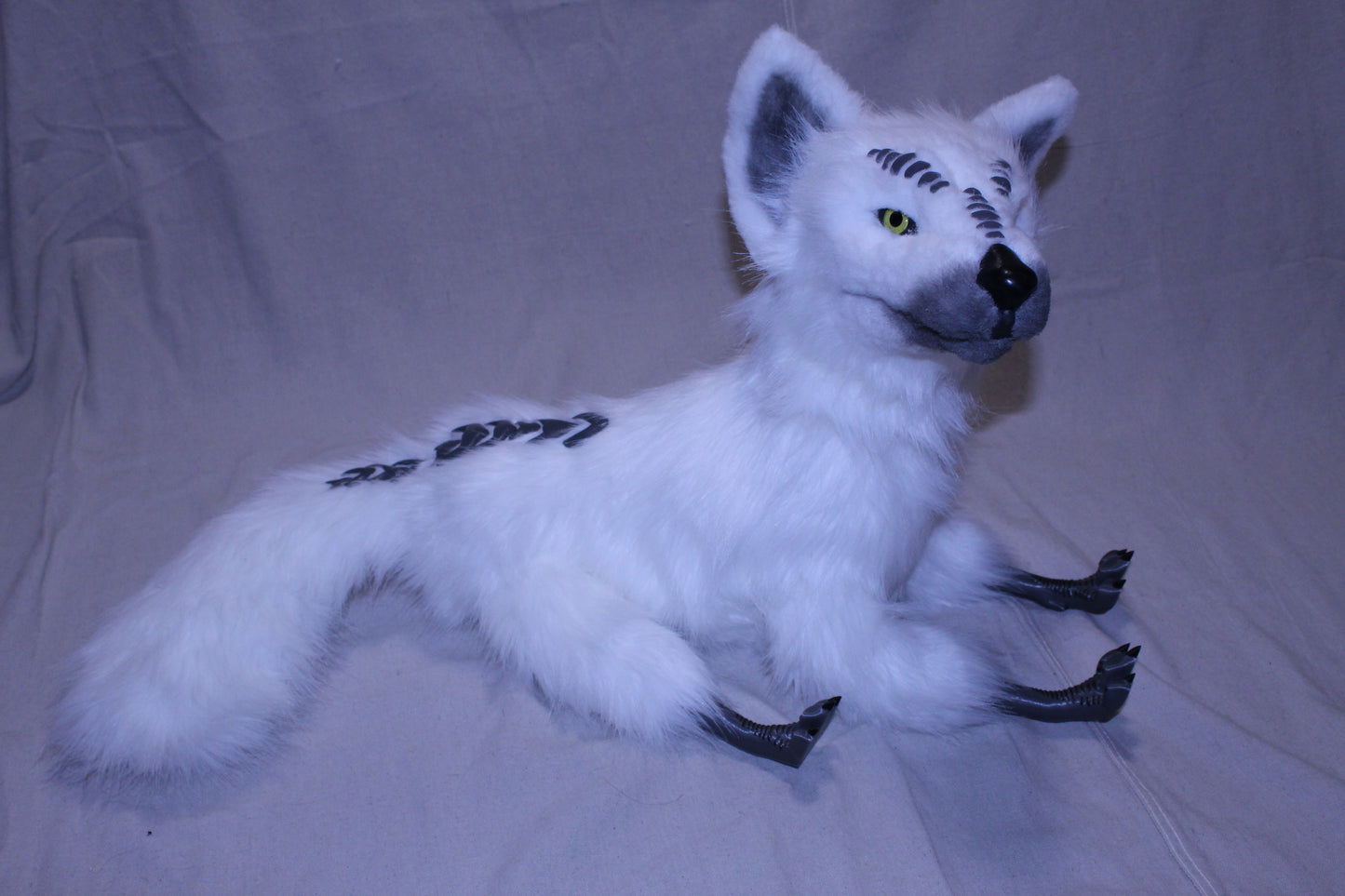 Handmade Alien Wolf Articulated Art Doll (Yellow Eyes)