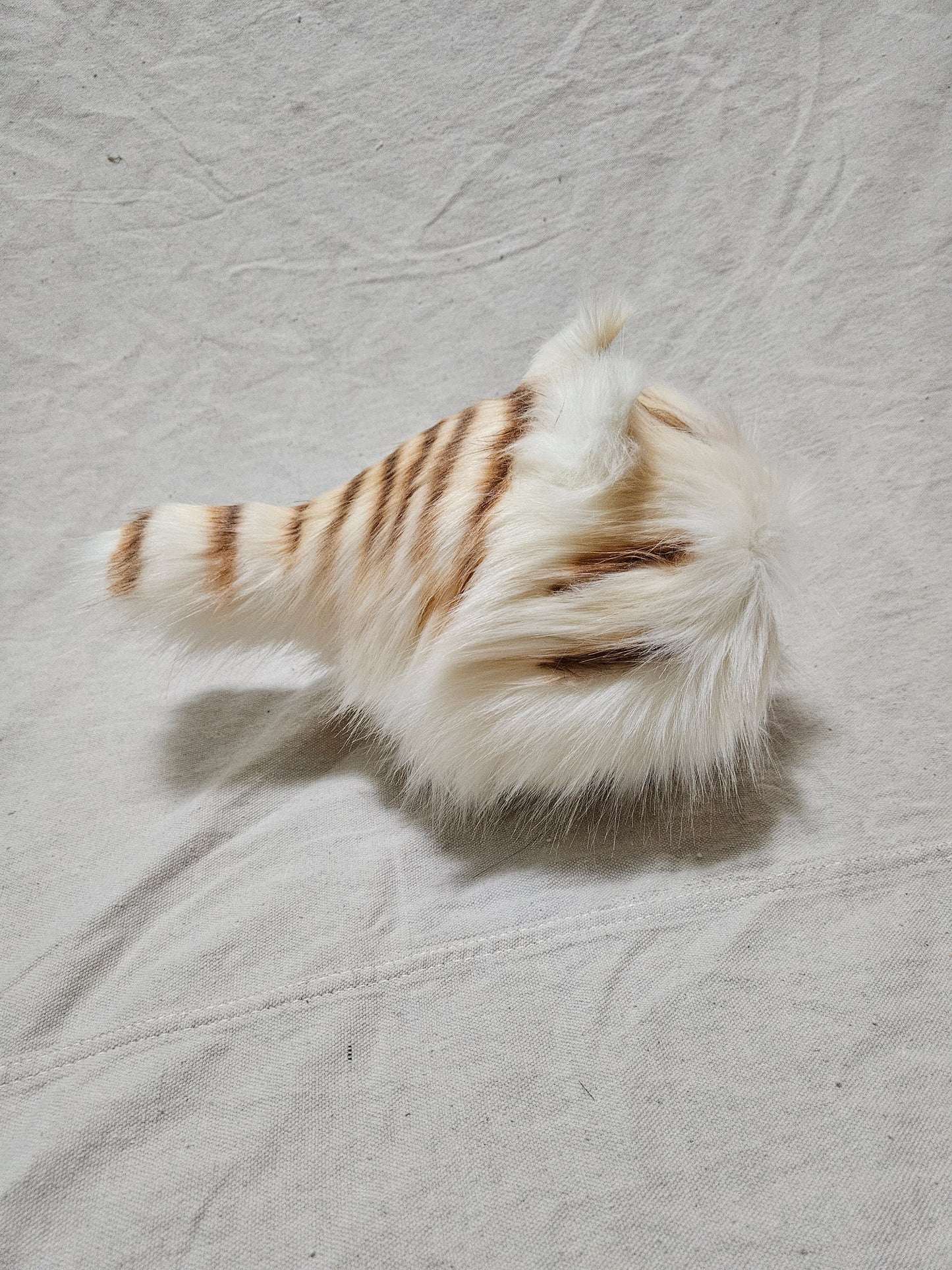 Art Doll Lothball Kitten- Cream with Dark Blue Eyes and Brown Stripes
