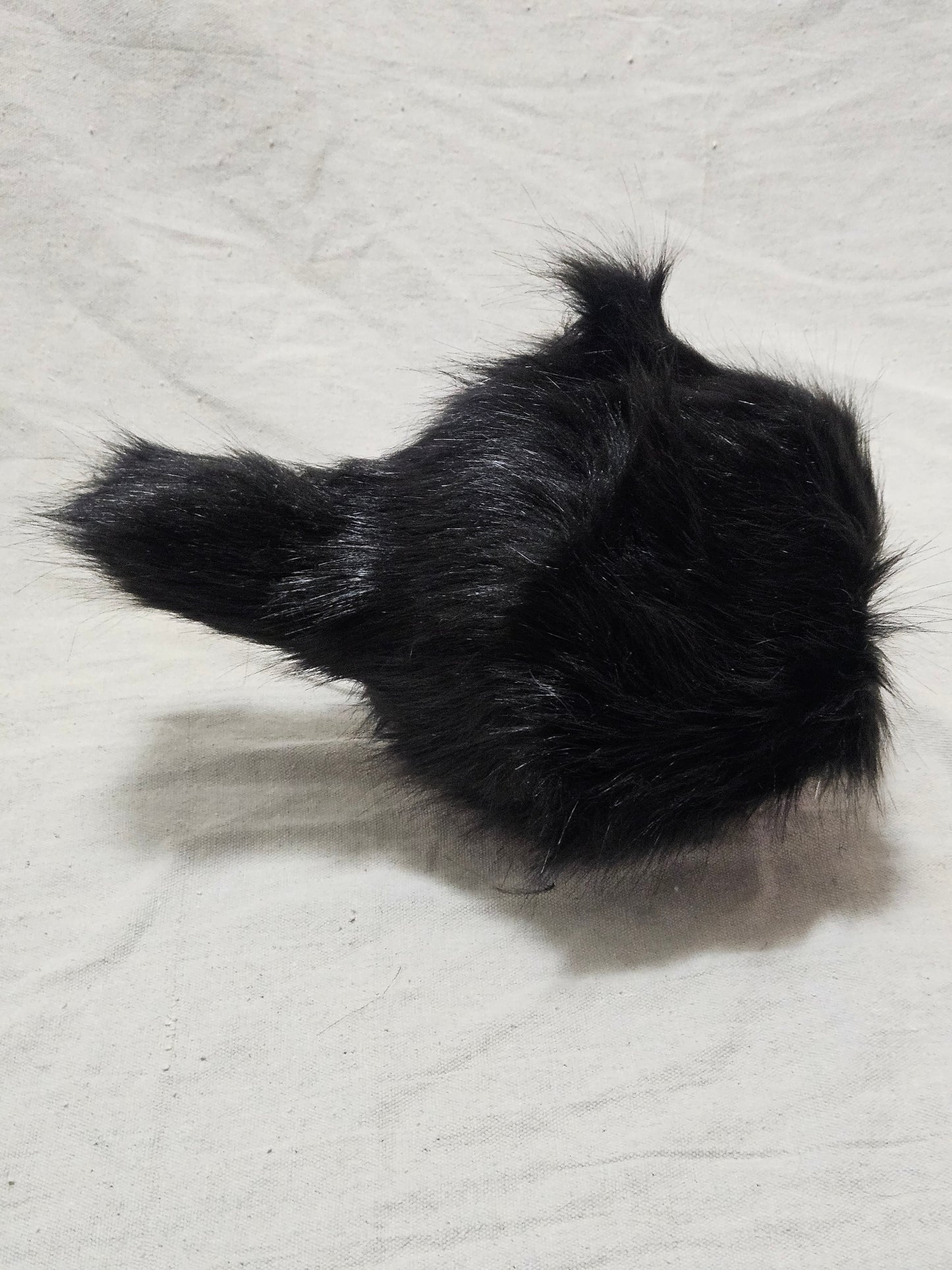 Art Doll Lothball Kitten- Black with Red Eyes