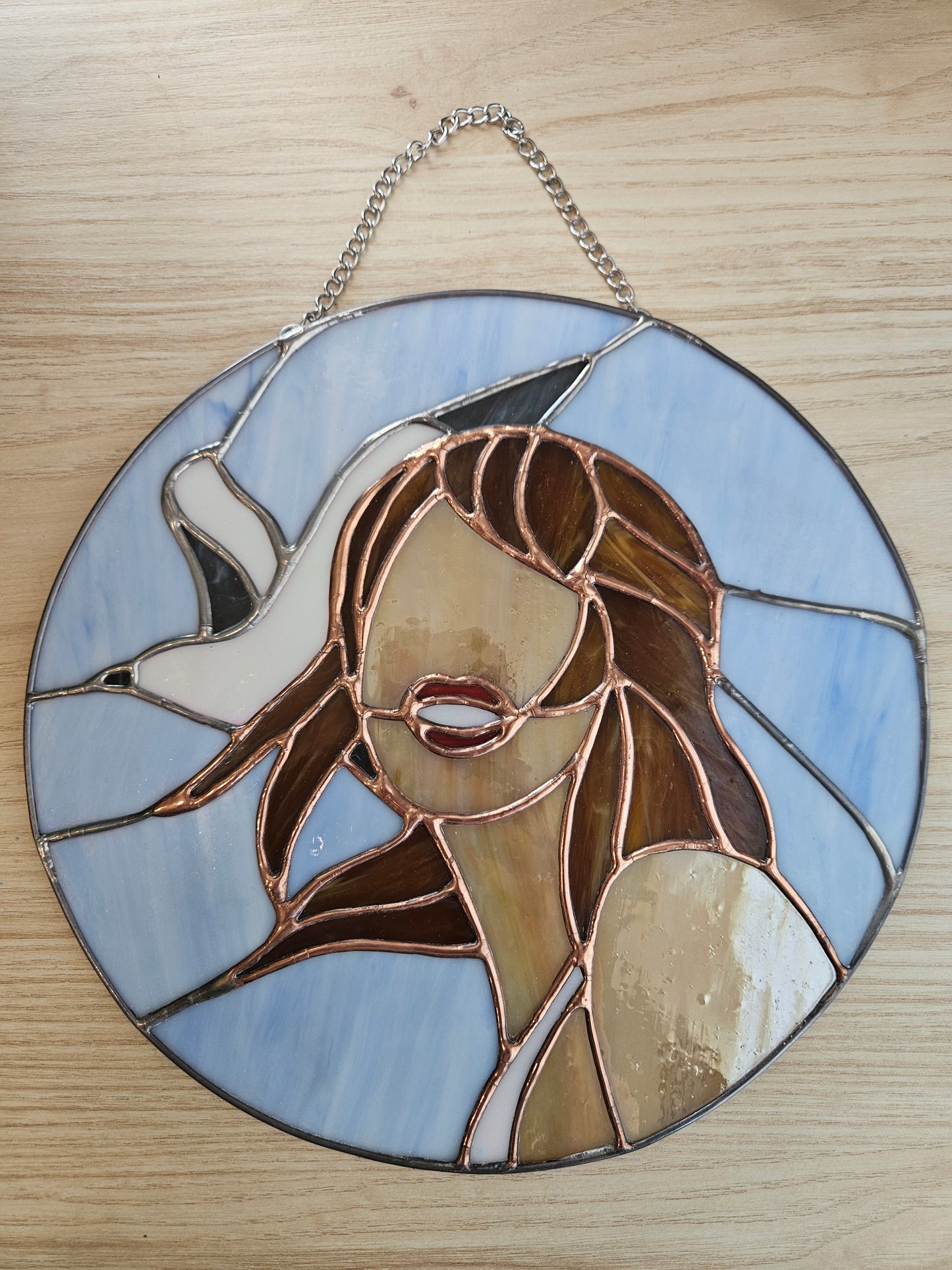 "Gull Girl" Stained Glass Suncatcher