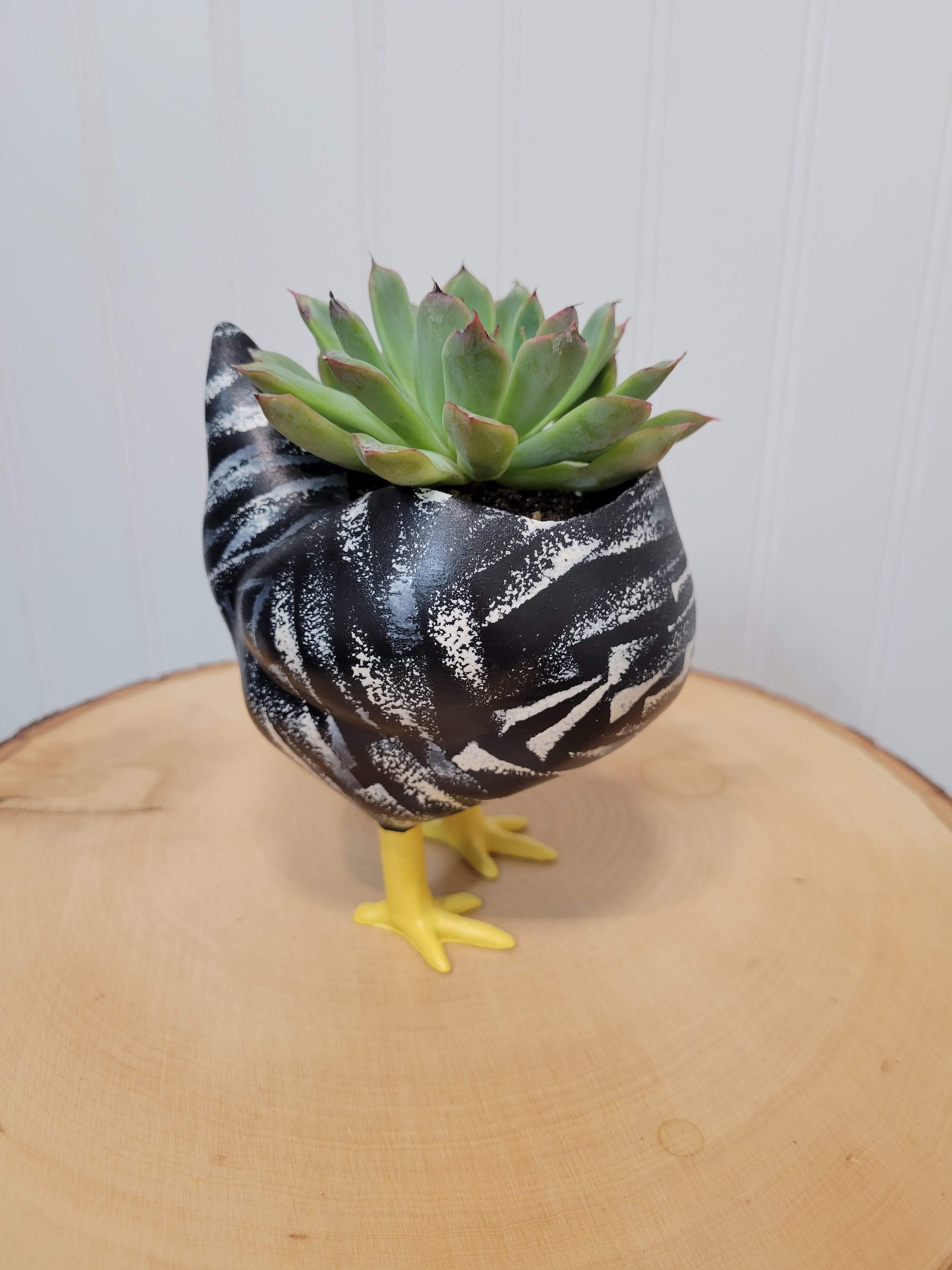 chicken succulent planter Handmade Chicken Butt Succulent Planter