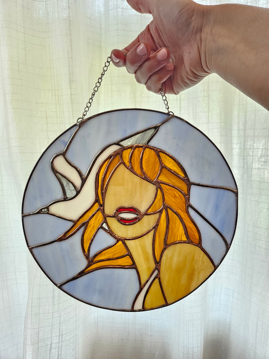 "Gull Girl" Stained Glass Suncatcher