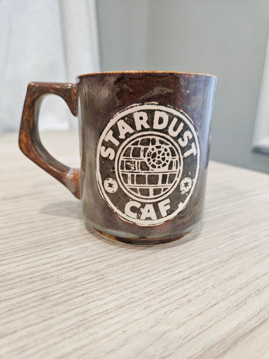 "Stardust Caf" 12oz Stoneware Mug- Opal