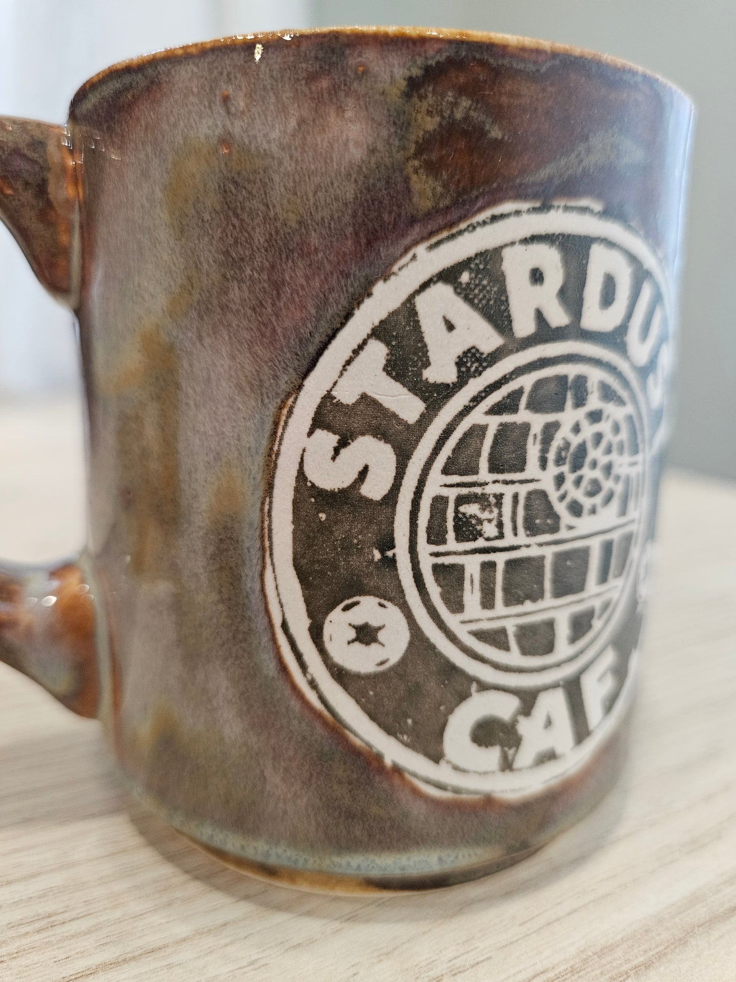 "Stardust Caf" 12oz Stoneware Mug- Opal