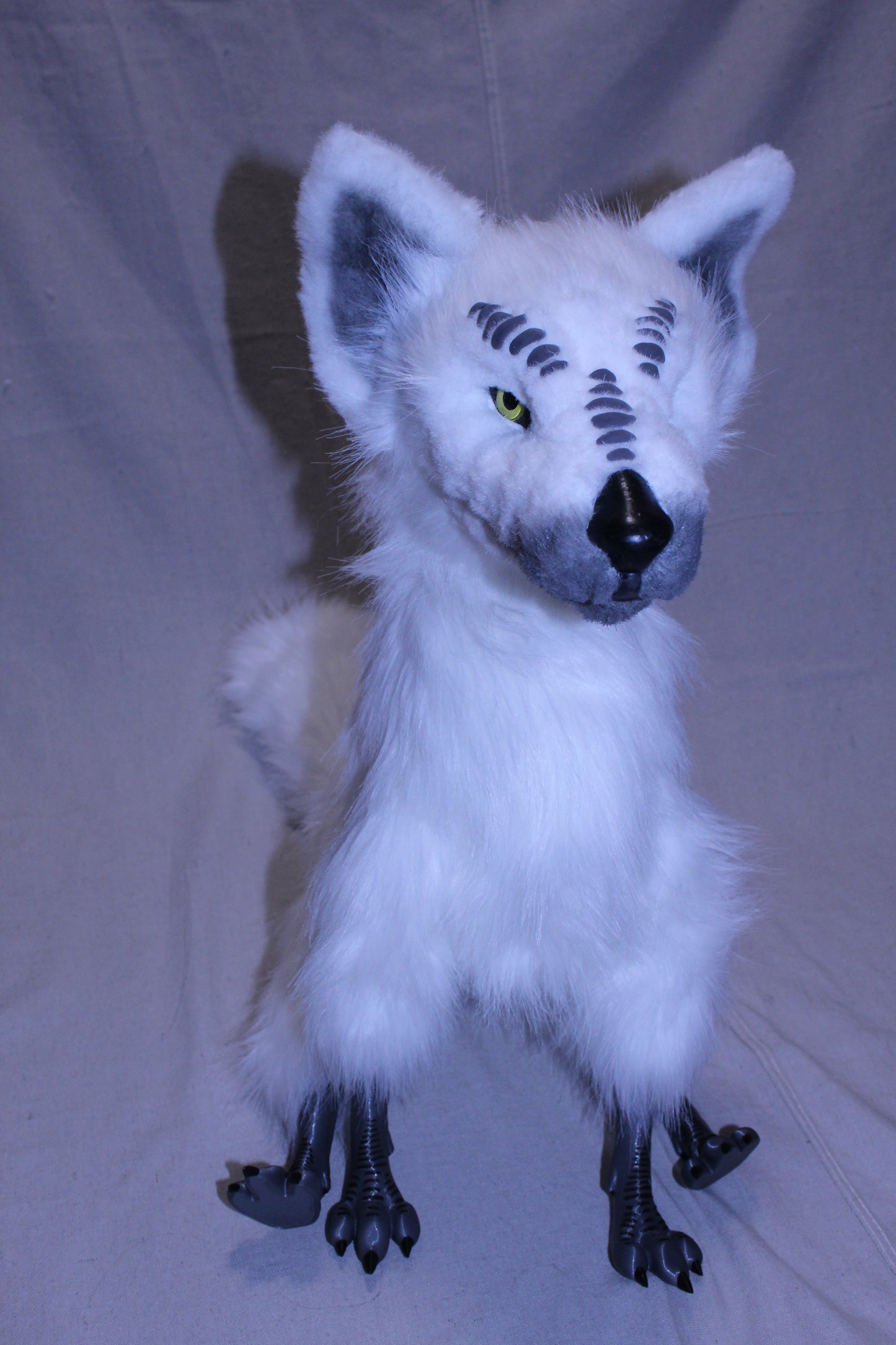 Handmade Alien Wolf Articulated Art Doll (Yellow Eyes)