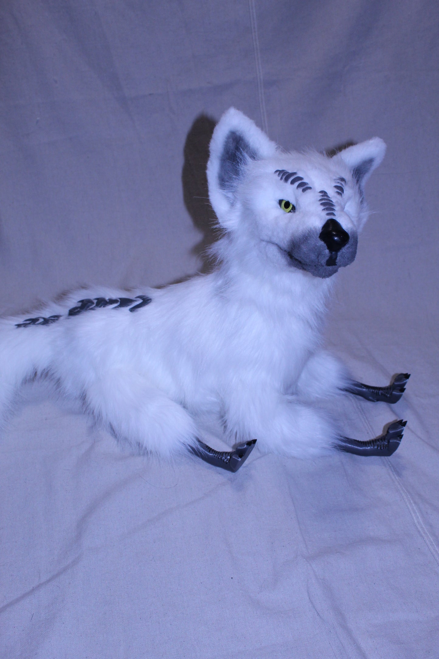 Handmade Alien Wolf Articulated Art Doll (Yellow Eyes)