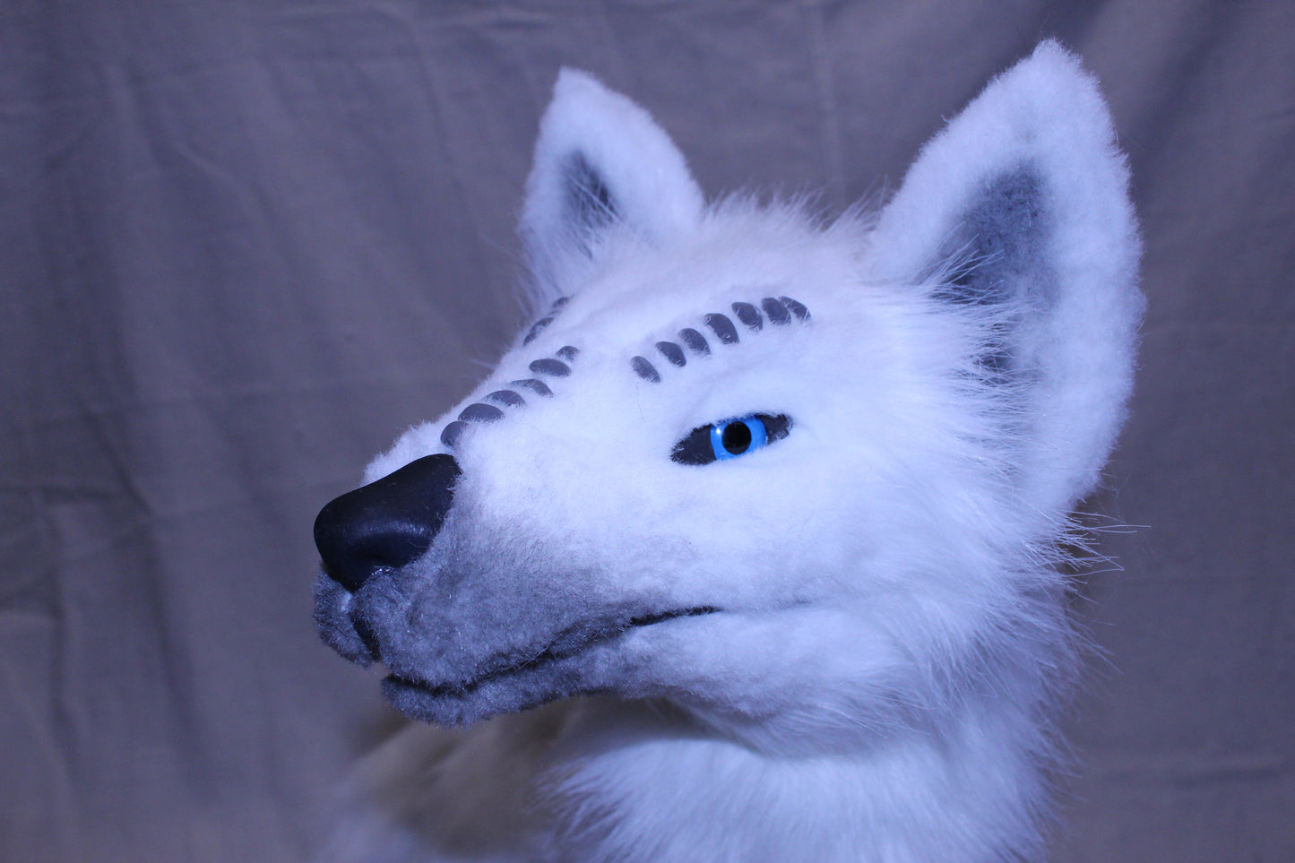 Handmade Alien Wolf Articulated Art Doll (Blue Eyes)