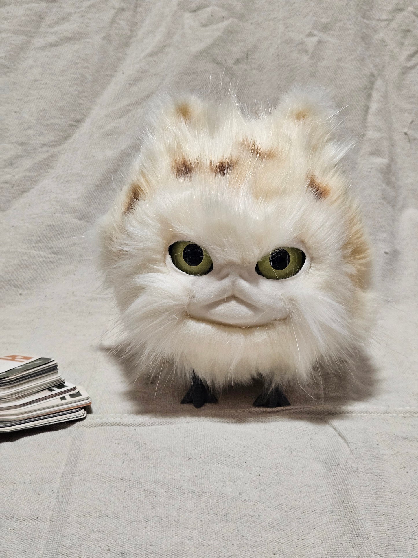 Art Doll Lothball Kitten- Cream with Yellow-Green Eyes and Brown Spots
