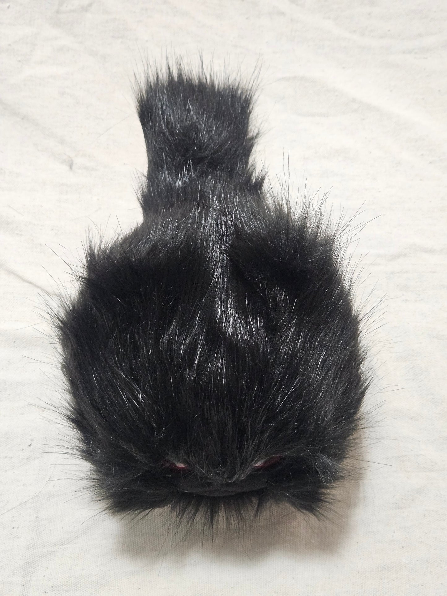 Art Doll Lothball Kitten- Black with Red Eyes