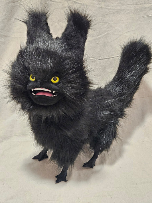 Commission for SJ-Art Doll Space Cat Smaller 70% Size Black with Yellow Eyes