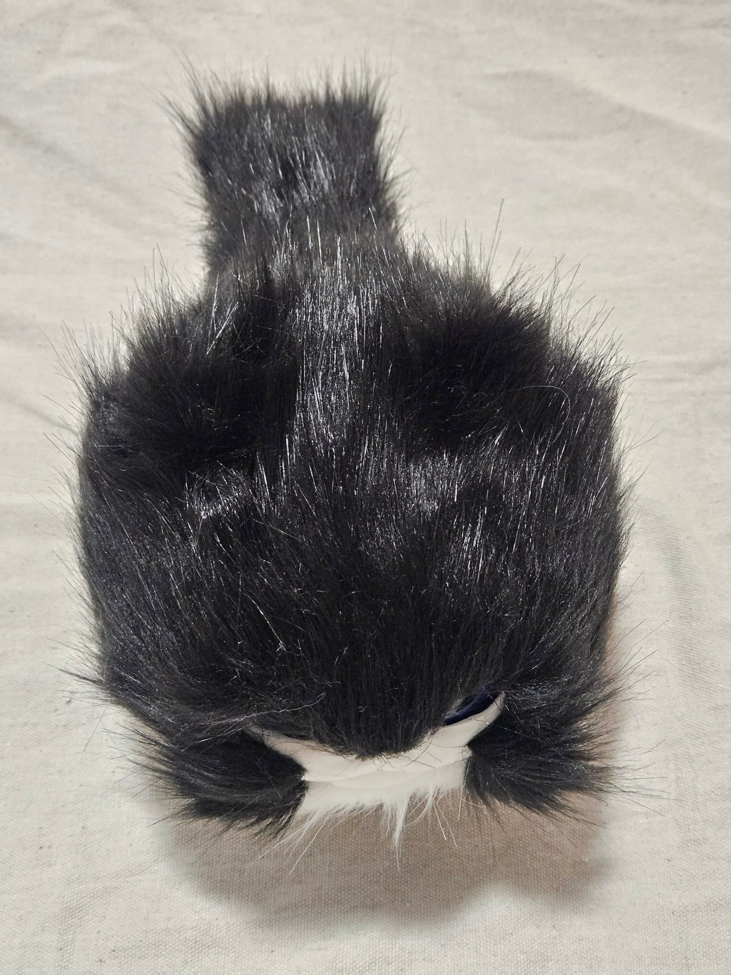 Art Doll Lothball Kitten- Black and White with Blue Eyes