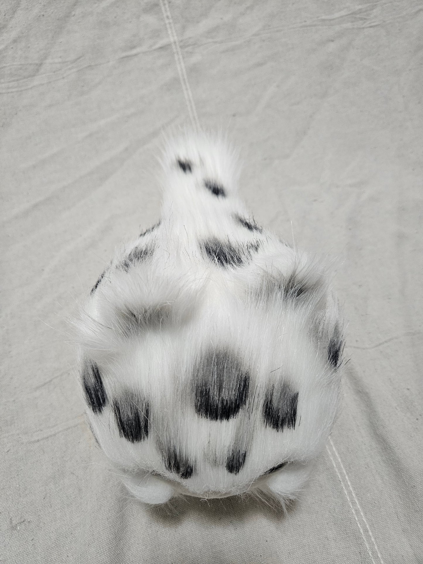 Art Doll Lothball Kitten- White with Dark Purple Eyes and Leopard Spots