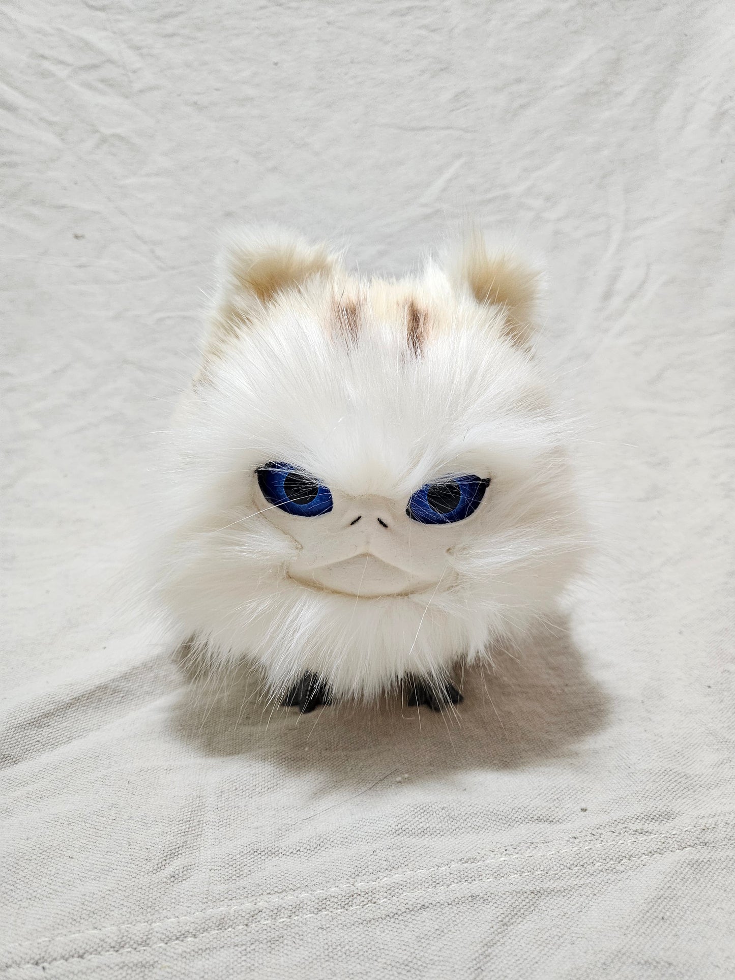 Art Doll Lothball Kitten- Cream with Dark Blue Eyes and Brown Stripes