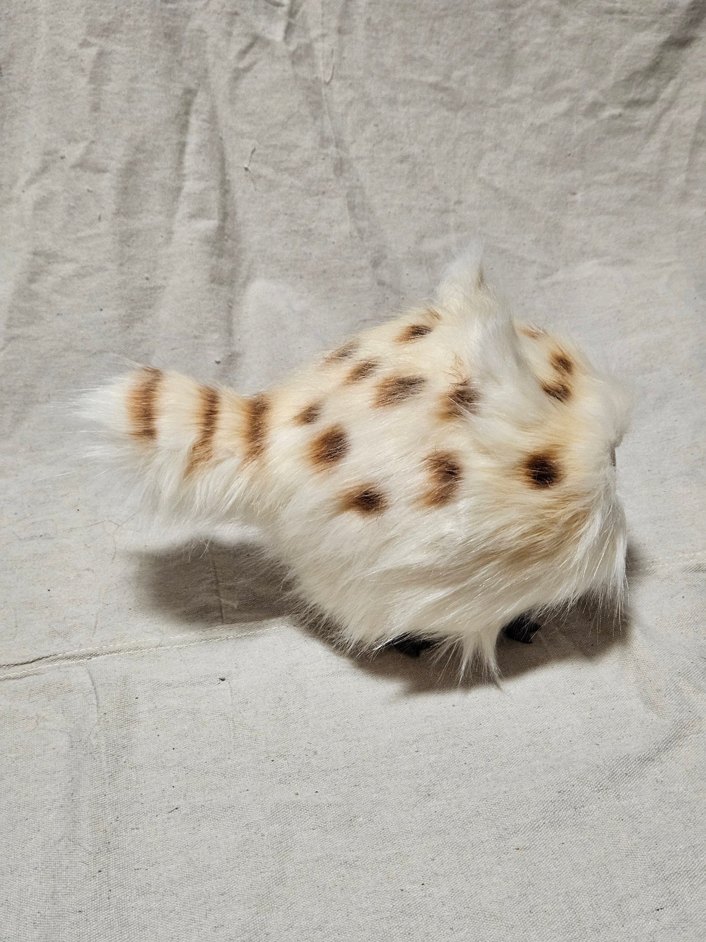 Art Doll Lothball Kitten- Cream with Yellow-Green Eyes and Brown Spots