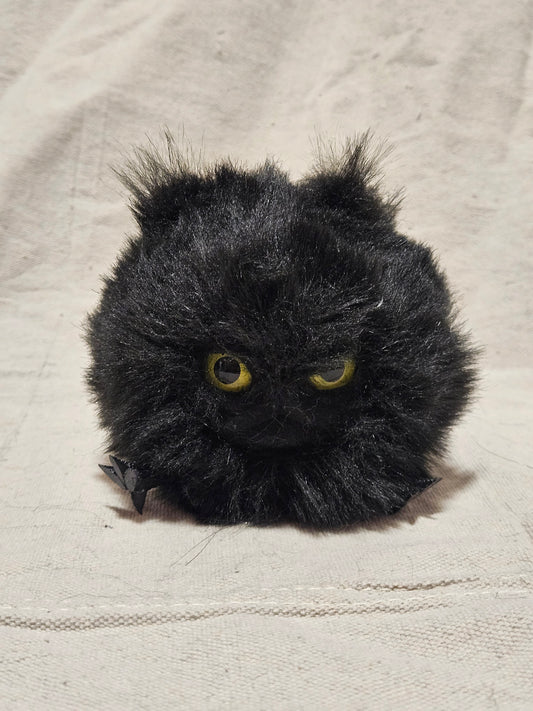 RESERVED Magnetic Lothball Cosplay Companion- Black with Yellow Eyes