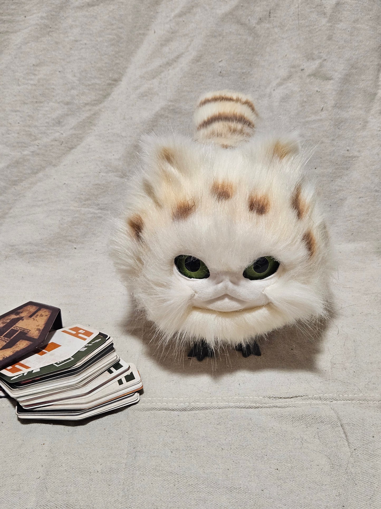 Art Doll Lothball Kitten- Cream with Green Eyes and Brown Spots