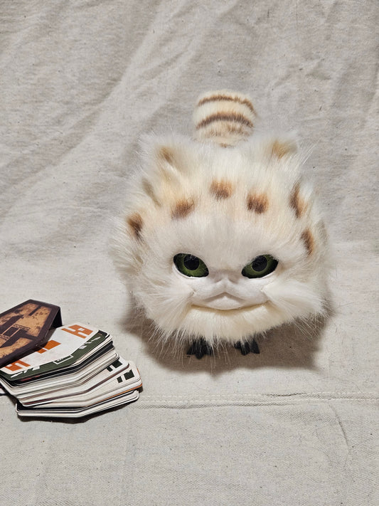 Art Doll Lothball Kitten- Cream with Green Eyes and Brown Spots
