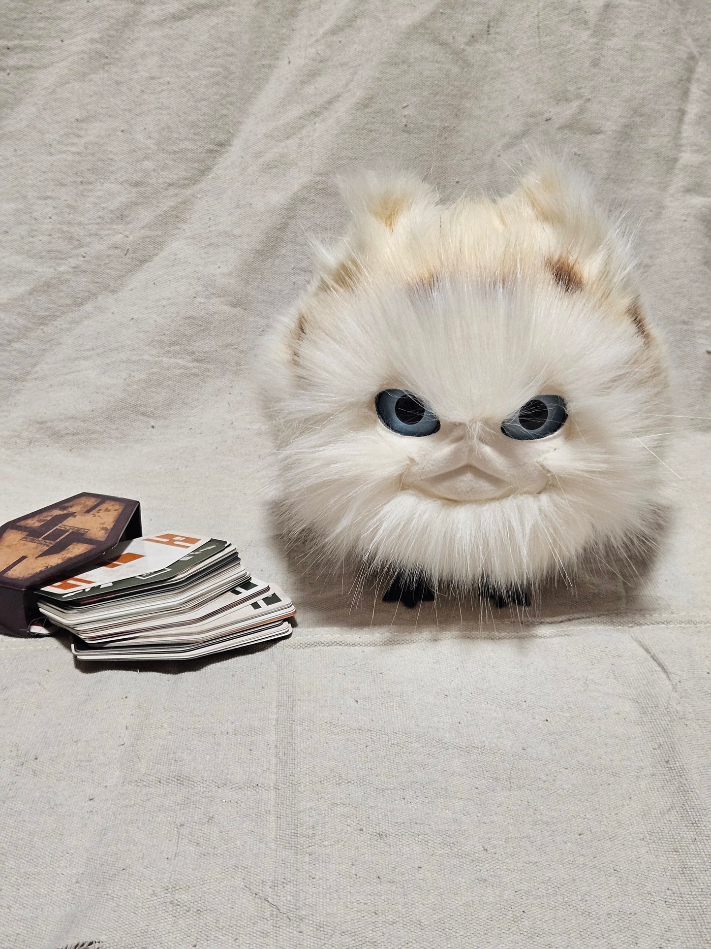 Art Doll Lothball Kitten- Cream with Light Blue Eyes and Brown Spots