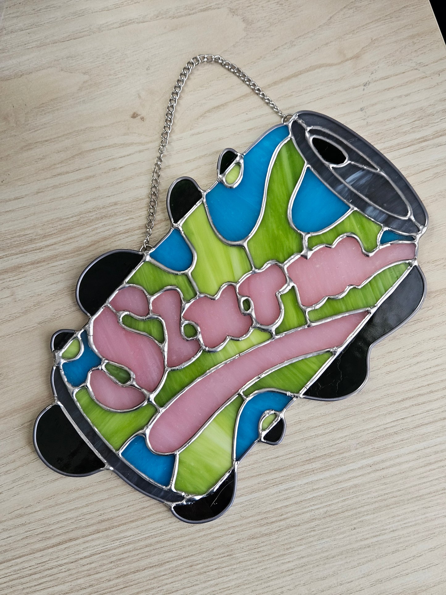 "Highly Addictive" Handmade Stained Glass Suncatcher