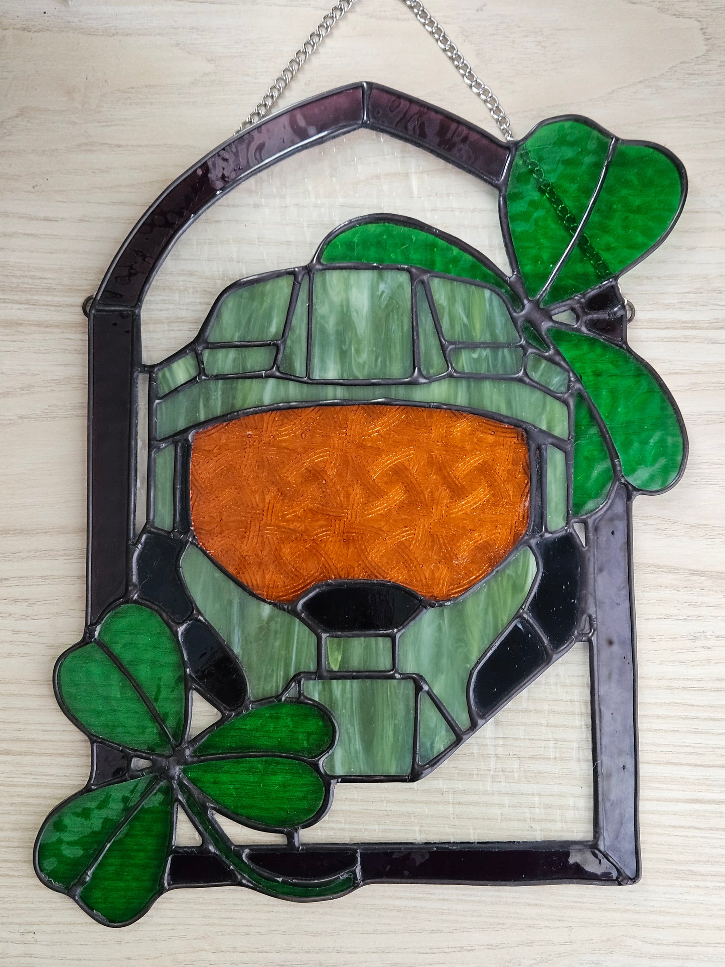 Lucky 117 Handmade Stained Glass Suncatcher